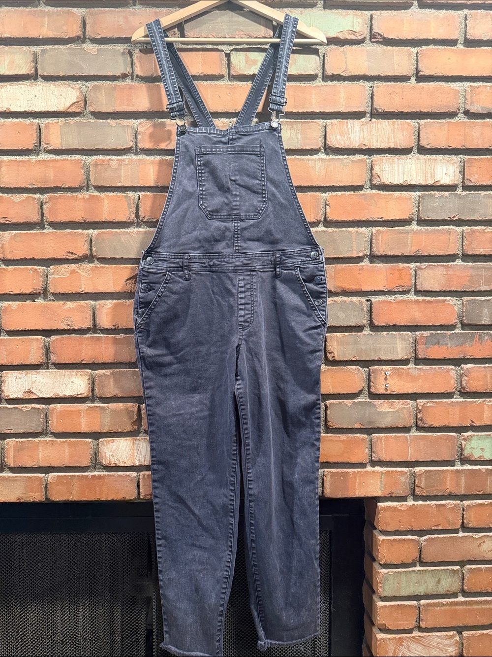 Forever 21 charcoal Denim Overall Jumpsuit